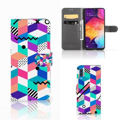 Samsung Galaxy A50 | Book Case | Blokken Kleurrijk