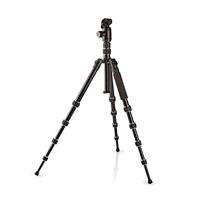 Statief - Maximaal draagvermogen: 3.0 kg - Minimale werkhoogte: 17.5 cm - Maximale werkhoogte: 145.0 cm - 3 Segmenten - Balhoofd - Inclusief reistas - Omkeerbare middenkolom - ABS/Aluminium - Zwart - thumbnail