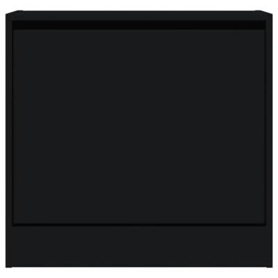 VidaXL Schoenenkast 60x21x57 cm bewerkt hout zwart VidaXL Schoenenkast 60x21x57 cm bewerkt hout zwart