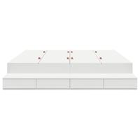 Opbergbedframe met lade Wit 236.5 x 200 x 31.5 cm Bewerkt hout - thumbnail