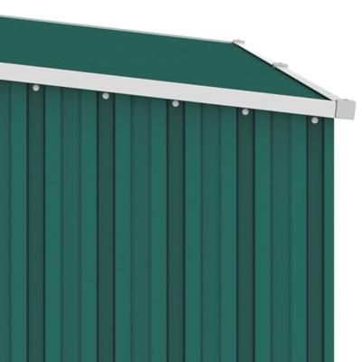 Brandhoutschuur 245x98x159 cm gegalvaniseerd staal groen
