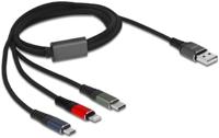 DeLOCK 87277 USB-kabel USB 2.0 1 m USB A Micro-USB B/Lightning/Apple 30-pin Groen, Zwart, Rood, Blau - thumbnail