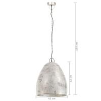 VidaXL Hanglamp industrieel rond 25 w e27 42 cm zilverkleurig - thumbnail