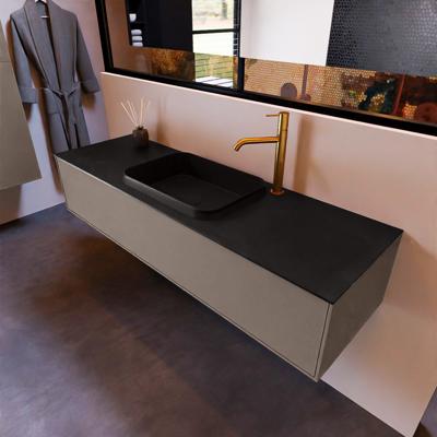 Badkamermeubelset Mondiaz Erin 150 cm met 1 Lade met RIDGE Wastafel Midden Urban met 1 kraangat Greeploos Mat Smoke Badkamermeubelset Mondiaz Erin 150 cm met 1 Lade met RIDGE Wastafel Midden Urban met 1 kraangat Greeploos Mat Smoke