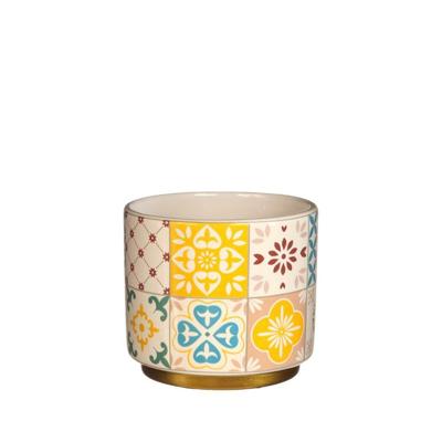 Pot faro blauw geel 9,5 x 8,5 cm