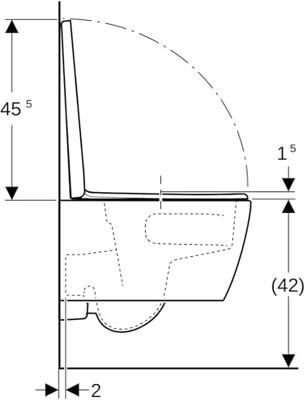 Geberit iCon Wandclosetset - 49x35cm - compact - diepspoel - rimless - TurboFlush - softclose en quickrelease zitting - glans wit 503.048.00.1