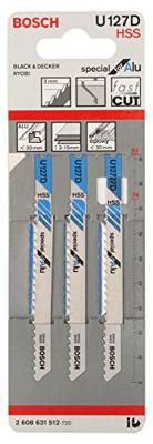 Bosch Accessories 2608631512 Decoupeerzaagblad U 127 D, Special for Aluminium 3 stuk(s)