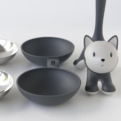 Alessi Tigrito Kattenvoerbak grijs 55cl Alessi Tigrito Kattenvoerbak grijs 55cl