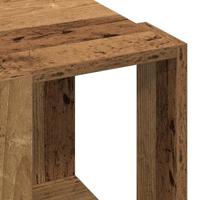 Salontafel Oud hout 32 x 32 x 30 cm Bewerkt hout - thumbnail