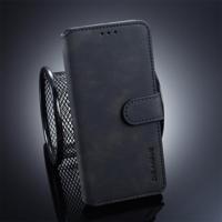 DG. MING Retro olie kant horizontale Flip Case voor Galaxy S10 met houder & kaartsleuven & portemonnee (zwart) - thumbnail