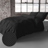 Fresh & Co Oakland - Zwart 2-persoons (200 x 200/220 cm + 2 kussenslopen) - thumbnail