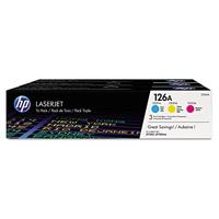 HP 126A pakket van 3 echte cyaan / magenta / gele toners (CF341A) voor HP LaserJet Pro 100 kleuren MFP M175 / 200 kleuren MFP M275 / CP1025 - thumbnail