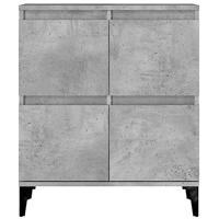 Dressoir 60x35x70 cm bewerkt hout betongrijs - thumbnail