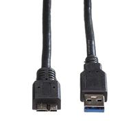 ROLINE USB 3.2 Gen 1 kabel, type, A M - Micro B M, zwart, 0,8 m - thumbnail