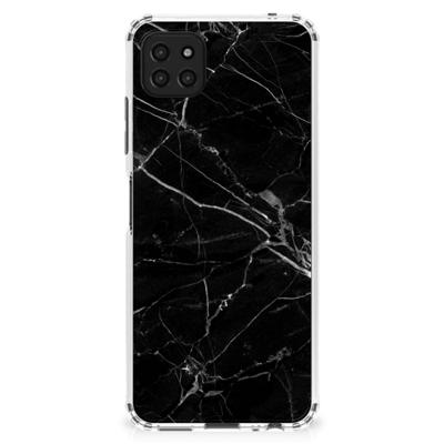 Samsung Galaxy A22 5G Anti-Shock Hoesje Marmer Zwart - Origineel Cadeau Vader Samsung Galaxy A22 5G Anti-Shock Hoesje Marmer Zwart - Origineel Cadeau Vader