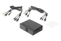 Digitus DS-12870 KVM-switch 2 + 1 poorten HDMI Afstandsbediening, Toetsenbord 3840 x 2160 Pixel - thumbnail
