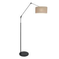 Steinhauer Vloerlamp prestige chic 8113zw zwart kap grijs linnen - thumbnail