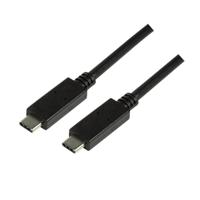 LogiLink CU0128 aansluitkabel, USB 3.1 type C/Gen2 zwart - thumbnail