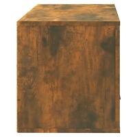 VidaXL Wandschoenenkast 70x35x38 cm massief grenenhout gerookt eiken - thumbnail