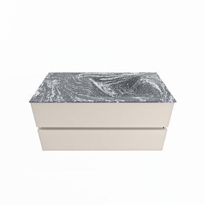 MONDIAZ VICA-DLUX 100cm badmeubel onderkast Linen 2 lades. Inbouw wastafel CLOUD rechts zonder kraangat, kleur Lava. MONDIAZ VICA-DLUX 100cm badmeubel onderkast Linen 2 lades. Inbouw wastafel CLOUD rechts zonder kraangat, kleur Lava.