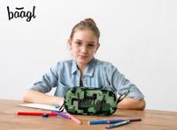 Baagl Student Etui Groen 3-ritsen - thumbnail