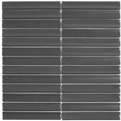 Mozaiek Tegel Sevilla 29,6x30 cm Finger Glossy Carbon Shades of Chalk The Mosaic Factory