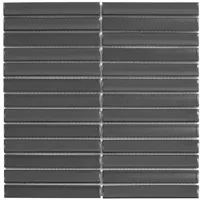 Mozaiek Tegel Sevilla 29,6x30 cm Finger Glossy Carbon Shades of Chalk The Mosaic Factory - thumbnail