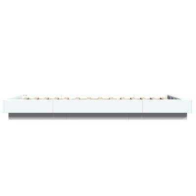 Bedframe met LED-verlichting bewerkt hout wit 150x200 cm - thumbnail