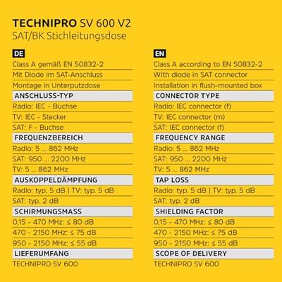 Technisat TECHNIPRO SV 600 V2 Aansluitdoos