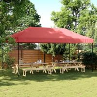 VidaXL Partytent inklapbaar pop-up 580x292x315 cm bordeauxrood - thumbnail