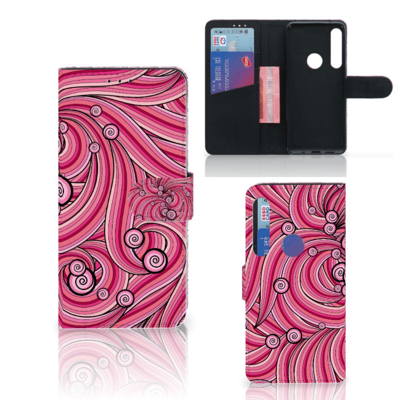 Motorola One Action Hoesje Swirl Pink Motorola One Action Hoesje Swirl Pink