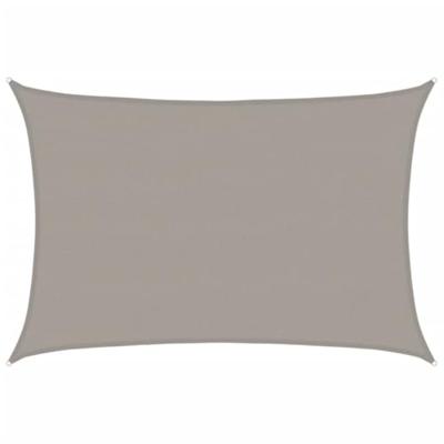 VidaXL Zonnezeil 160 g/m² rechthoekig 5x7 m hdpe lichtgrijs