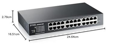 Zyxel GS1915-24E Managed L2 Gigabit Ethernet (10/100/1000) 1U Zwart Zyxel GS1915-24E Managed L2 Gigabit Ethernet (10/100/1000) 1U Zwart