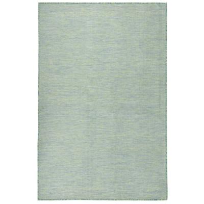 VidaXL Buitenkleed platgeweven 100x200 cm turquoise VidaXL Buitenkleed platgeweven 100x200 cm turquoise