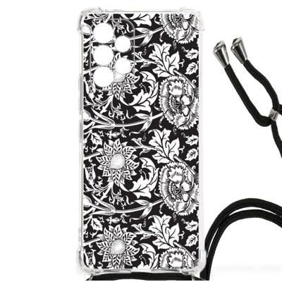 Samsung Galaxy A53 Case Black Flowers