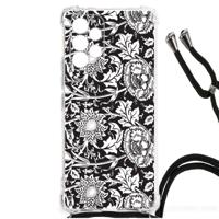 Samsung Galaxy A53 Case Black Flowers - thumbnail