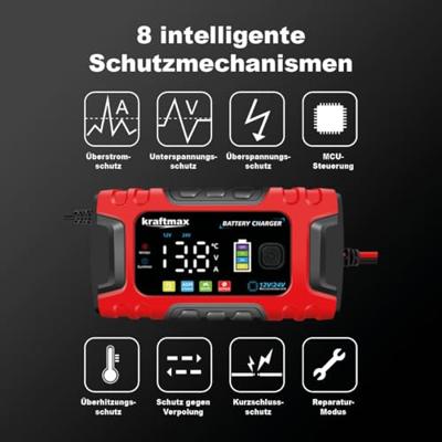 kraftmax Oplader 12 V, 24 V Laadstroom (max.) 10 A