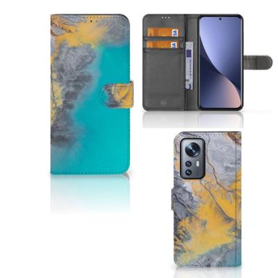 Xiaomi 12 Pro | Bookcase | Marble Blue Gold