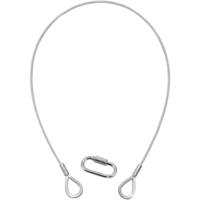 EUROLITE Steel Rope 600x3mm silver with Thimbles - thumbnail