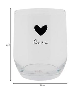 Clayre & Eef Drinkglas hart Ø8x9cm 300ml