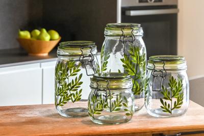 Set van 4 Potjes Home ESPRIT Groen Kristal Ijzer 1,5 L 11,3 x 11,3 x 21,7 cm Set van 4 Potjes Home ESPRIT Groen Kristal Ijzer 1,5 L 11,3 x 11,3 x 21,7 cm