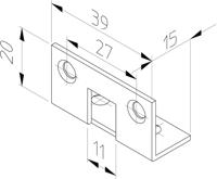 Nemef hoeksluitplaat tbv espagnolet 9x9 1-7 - thumbnail