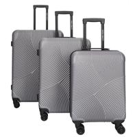 Enrico Benetti Louisville kofferset driedelig-Grey - thumbnail