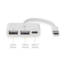 Nedis USB-Hub | 1x USB-C | 1x USB-C / 2x USB 2.0 A Female | 3 poort(en) | USB Gevoed - CCGB64785WT01 - thumbnail