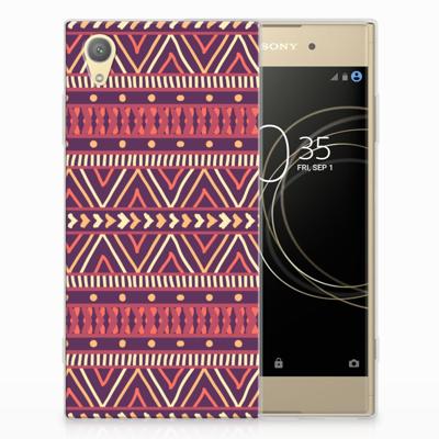 Sony Xperia XA1 Plus TPU bumper Aztec Paars