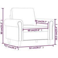 Fauteuil 60 cm fluweel geel - thumbnail