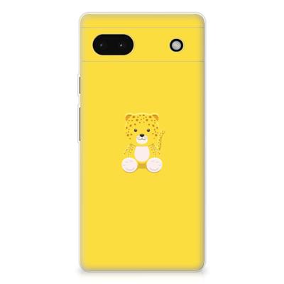 Google Pixel 6A Telefoonhoesje met Naam Baby Leopard Google Pixel 6A Telefoonhoesje met Naam Baby Leopard