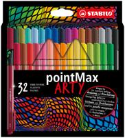 Stabilo pointmax fineliners arty etui, 32st. - thumbnail
