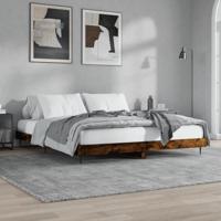 Bedframe zonder matras 200x200 cm spaanplaat gerookt eiken - thumbnail