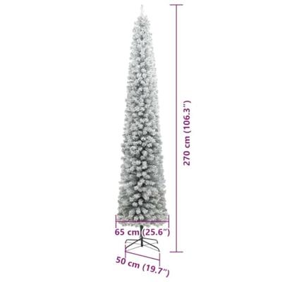 VidaXL Kunstkerstboom groen 270 cm pvc en staal en kunststof